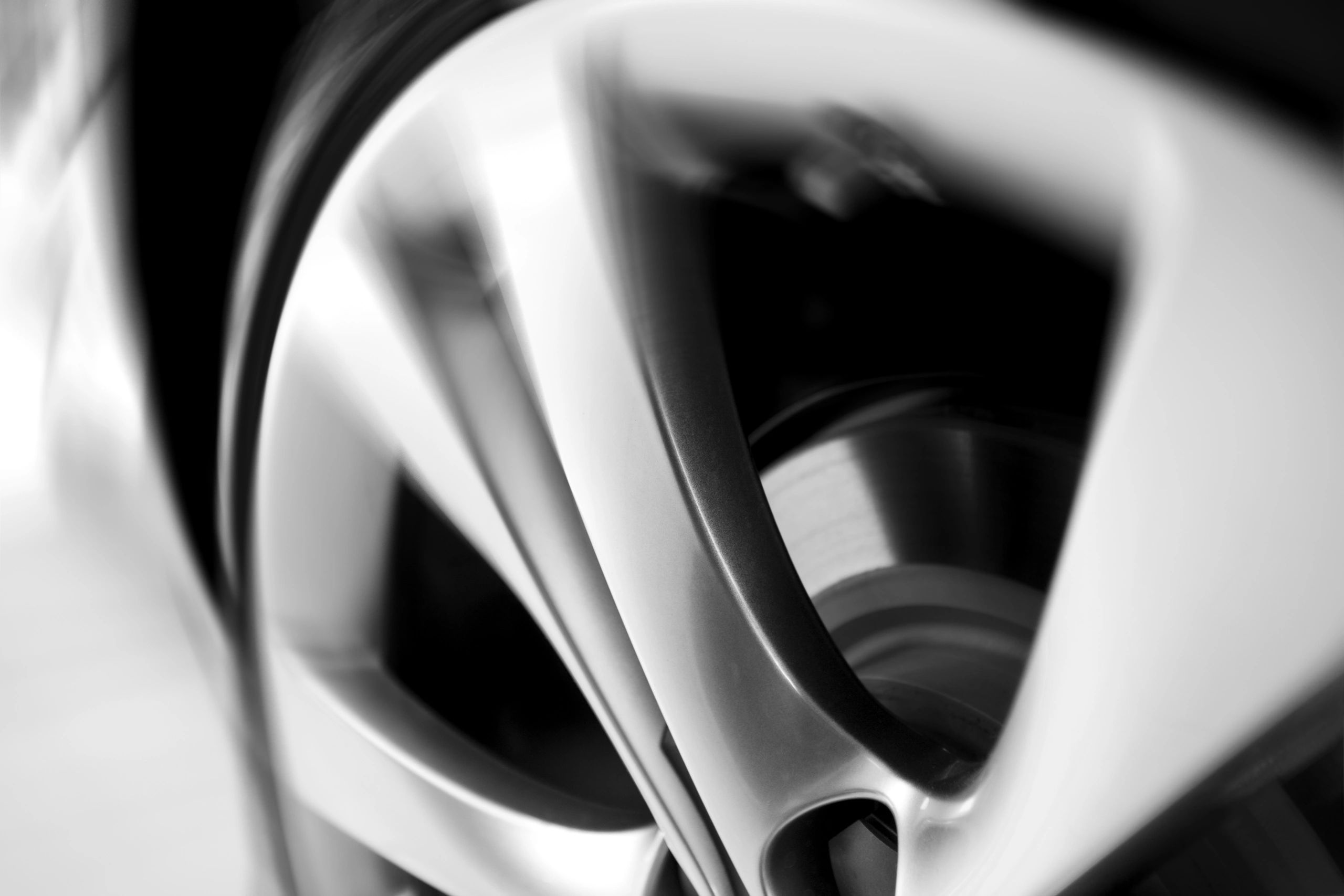 Closeup of performance wheel in motion